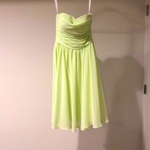 Azazie green bridesmaids dress. Size 2 strapless